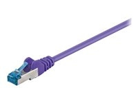 Goobay CAT 6a SFTP, PiMF 25cm network cable Purple ryhmässä TIETOKOONET & TARVIKKEET / Kaapelit & Sovittimet / Verkko @ TP E-commerce Nordic AB (C75756)