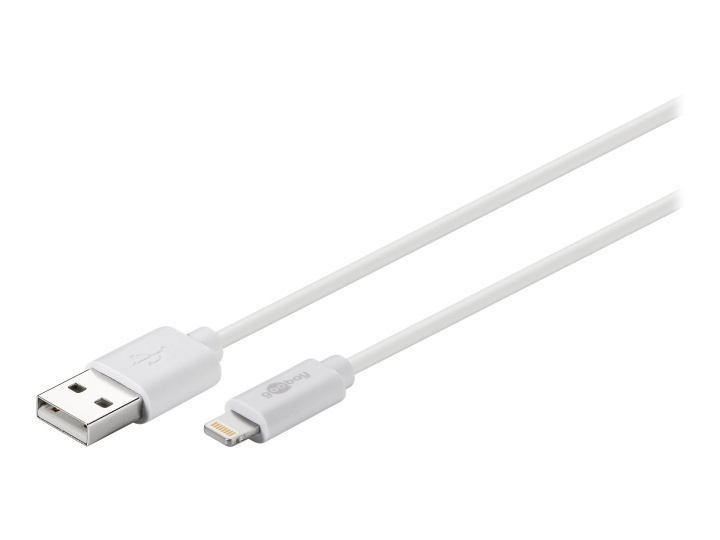 Goobay Lightning-kabel 50cm white MFi ryhmässä ÄLYPUHELIMET JA TABLETIT / Laturit & Kaapelit / Kaapelit / Lightning kaapelit @ TP E-commerce Nordic AB (C75761)