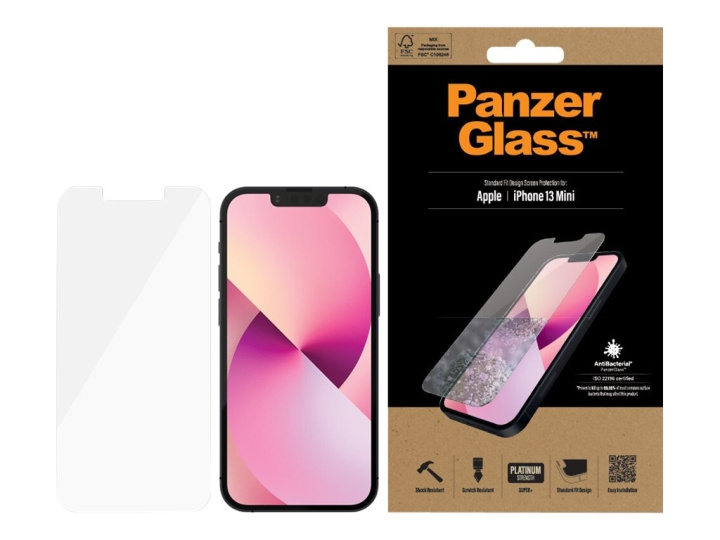 PanzerGlass Screen Protector Transparent Apple iPhone 13 mini ryhmässä ÄLYPUHELIMET JA TABLETIT / Puhelimen suojakotelo / Apple / iPhone 13 Mini @ TP E-commerce Nordic AB (C75764)