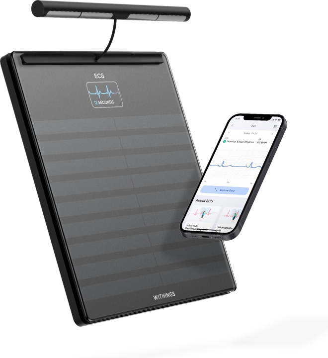 Withings Body Scan -älyvaaka, musta ryhmässä KAUNEUS JA TERVEYS / Terveydenhoito / Henkilövaaka @ TP E-commerce Nordic AB (C76127)