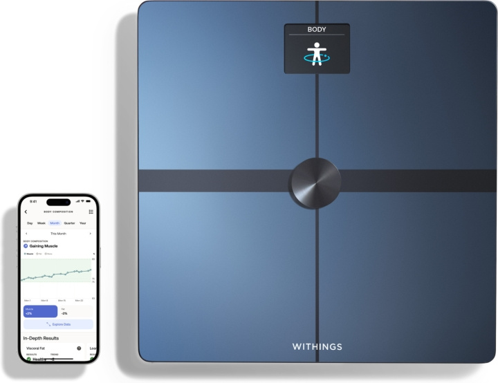 Withings Body Smart Black -kehonkoostumusvaaka wifi-yhteydellä ryhmässä KAUNEUS JA TERVEYS / Terveydenhoito / Henkilövaaka @ TP E-commerce Nordic AB (C76129)