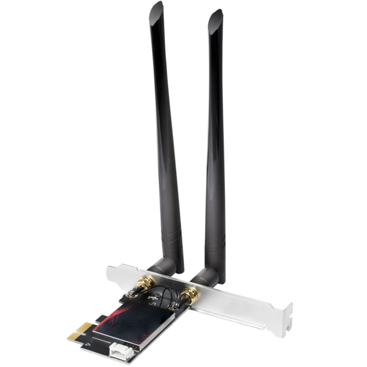 LogiLink PCI Express-kort Wifi 6E-adapter AX5400 + BT 5.2 ryhmässä TIETOKOONET & TARVIKKEET / Verkko / Verkkokortti / PCI Express langaton @ TP E-commerce Nordic AB (C76287)