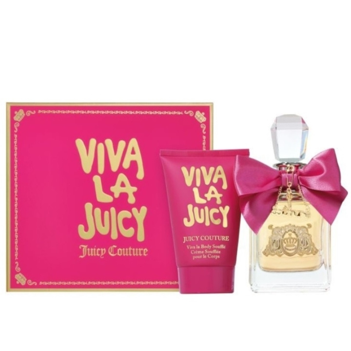 Juicy Couture Giftset Juicy Couture Viva La Juicy Edp 100ml + Body Souffle 125ml ryhmässä KAUNEUS JA TERVEYS / Lahjapakkaukset / Naisten lahjapakkaukset @ TP E-commerce Nordic AB (C76293)