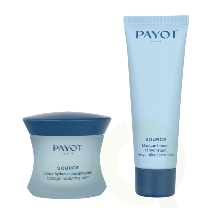 Payot Source Moisturising Ritual Set 100 ml Adaptogen Moisturing Cream 50ml/Baume Rehydratant 50ml ryhmässä KAUNEUS JA TERVEYS / Lahjapakkaukset / Miesten lahjapakkaukset @ TP E-commerce Nordic AB (C76307)