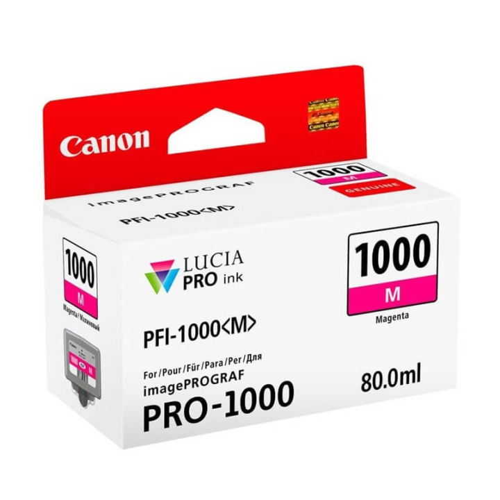 Canon Ink 0548C001 PFI-1000 Magenta ryhmässä TIETOKOONET & TARVIKKEET / Tulostimet & Tarvikkeet / Musteet ja väriaineet / Mustepatruunat / Canon @ TP E-commerce Nordic AB (C76477)