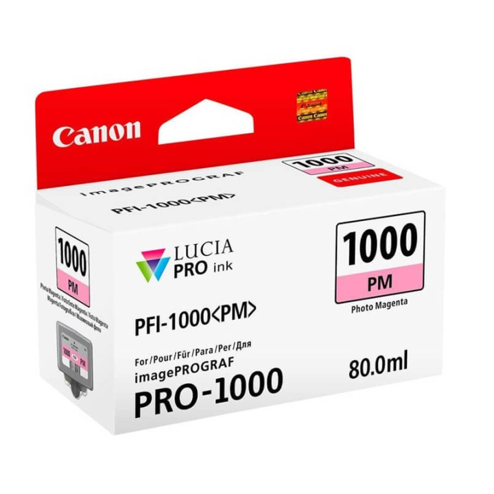 Canon Ink 0551C001 PFI-1000 Photo Magenta ryhmässä TIETOKOONET & TARVIKKEET / Tulostimet & Tarvikkeet / Musteet ja väriaineet / Mustepatruunat / Canon @ TP E-commerce Nordic AB (C76480)