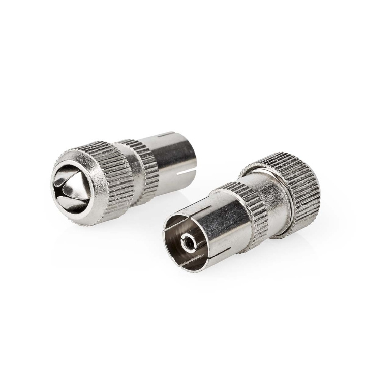 Nedis IEC (Coax) Liitin | Suora | Naaras | Niklattu | 75 Ohm | Ruuvi | Kaapelin läpitulomitta: 7.0 mm | Metalli | Hopea | 2 kpl | Laatikko ryhmässä KODINELEKTRONIIKKA / Ääni & Kuva / TV & Tarvikkeet / Antennit & Tarvikkeet @ TP E-commerce Nordic AB (C76686)