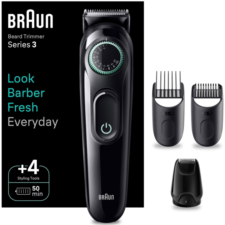 Braun Skäggtrimmer BT3421 4st stylingtillbehör ryhmässä KAUNEUS JA TERVEYS / Hiukset &Stailaus / Sheivaus ja trimmaus / Partatrimmerit & Tarvikkeet @ TP E-commerce Nordic AB (C76774)