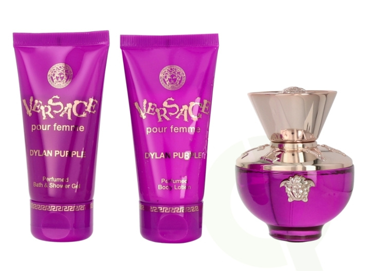 Versace Dylan Purple Pour Femme Giftset 150 ml Edp Spray 50ml/Bath & Shower Gel 50ml/Body Lotion 50ml ryhmässä KAUNEUS JA TERVEYS / Lahjapakkaukset / Naisten lahjapakkaukset @ TP E-commerce Nordic AB (C76874)