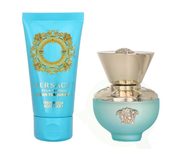 Versace Dylan Turquoise Giftset 80 ml Edt Spray 30ml/Body Gel 50ml ryhmässä KAUNEUS JA TERVEYS / Lahjapakkaukset / Naisten lahjapakkaukset @ TP E-commerce Nordic AB (C76876)