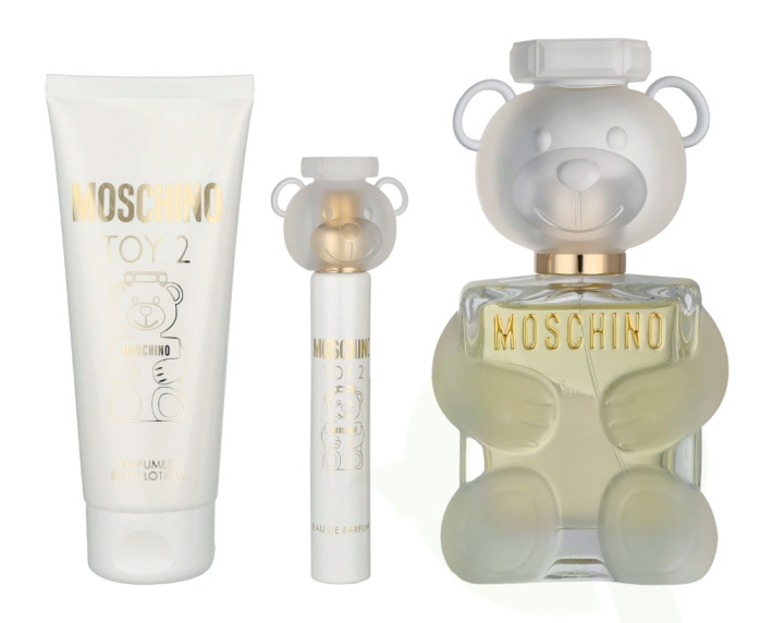 Moschino Toy 2 Giftset 210 ml Edp Spray 100ml/Body Lotion 100ml/Edp Spray 10ml ryhmässä KAUNEUS JA TERVEYS / Lahjapakkaukset / Naisten lahjapakkaukset @ TP E-commerce Nordic AB (C76884)