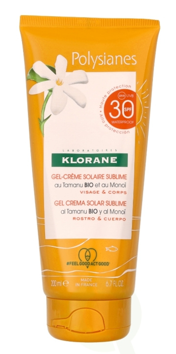 Klorane Polysianes Solar Sublime Gel-Cream SPF30 200 ml ryhmässä KAUNEUS JA TERVEYS / Ihonhoito / Rusketus / Aurinkosuoja @ TP E-commerce Nordic AB (C76921)