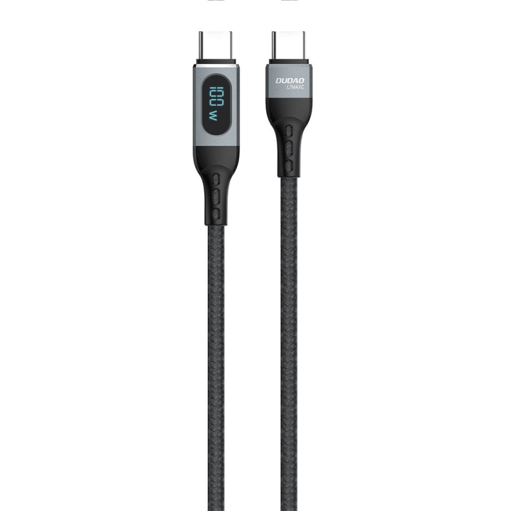 Dudao L7MaxC USB-C to USB-C Cable 100W 1m Black ryhmässä TIETOKOONET & TARVIKKEET / Kaapelit & Sovittimet / USB / USB-C @ TP E-commerce Nordic AB (C77124)