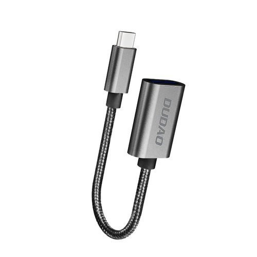 Dudao L15T USB-C to USB-A Adapter Silver ryhmässä TIETOKOONET & TARVIKKEET / Kaapelit & Sovittimet / USB / USB-C @ TP E-commerce Nordic AB (C77129)