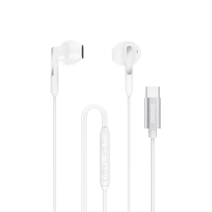 Dudao X3Pro in-ear headphones USB-C 1.2 m white ryhmässä KODINELEKTRONIIKKA / Ääni & Kuva / Kuulokkeet & Tarvikkeet / Kuulokkeet @ TP E-commerce Nordic AB (C77131)