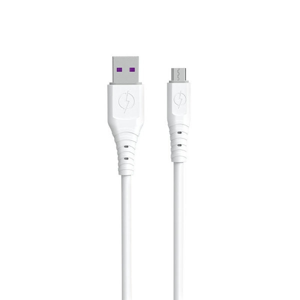 Dudao TGL3M USB-A to USB Micro Cable 1m white ryhmässä TIETOKOONET & TARVIKKEET / Kaapelit & Sovittimet / USB / USB-A @ TP E-commerce Nordic AB (C77133)