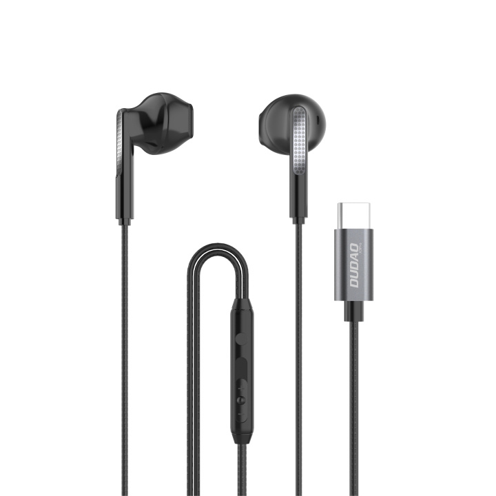 Dudao X3Pro in-ear headphones USB-C 1.2 m black ryhmässä KODINELEKTRONIIKKA / Ääni & Kuva / Kuulokkeet & Tarvikkeet / Kuulokkeet @ TP E-commerce Nordic AB (C77175)