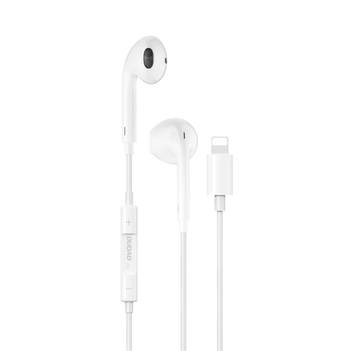 Dudao X14+ In-ear headphones with microphone Lightning white ryhmässä KODINELEKTRONIIKKA / Ääni & Kuva / Kuulokkeet & Tarvikkeet / Kuulokkeet @ TP E-commerce Nordic AB (C77176)