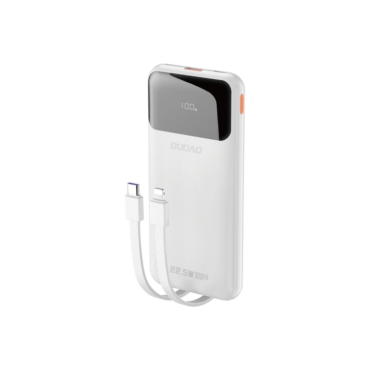 Dudao K15 Powerbank 10000mAh 22,5Watt White ryhmässä ÄLYPUHELIMET JA TABLETIT / Laturit & Kaapelit / Powerbanks @ TP E-commerce Nordic AB (C77186)