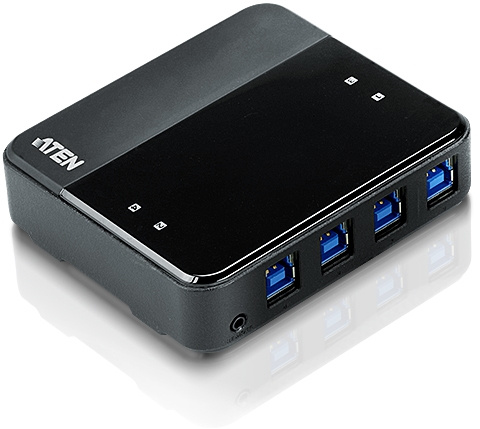 ATEN US434 USB3.0 -hubi neljälle tietokoneelle ryhmässä TIETOKOONET & TARVIKKEET / Tietokonetarvikkeet / USB-telakat @ TP E-commerce Nordic AB (C77239)