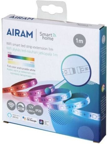 Airam SmartHome Strip -LEDnauhan jatkopala, 1m, 12 V, RGBW, Wifi ryhmässä KOTI, TALOUS JA PUUTARHA / Älykodit / Älykäs valaistus @ TP E-commerce Nordic AB (C77380)