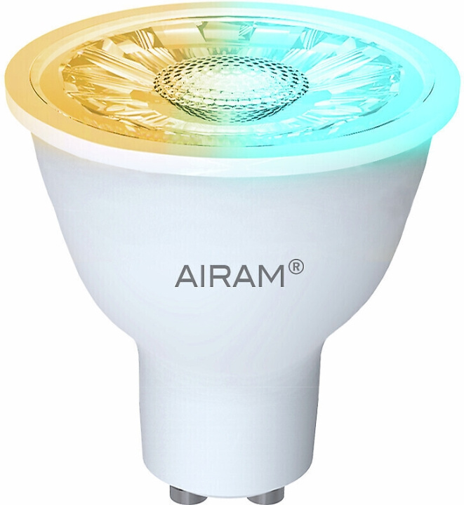 Airam SmartHome PAR16 -älylamppu, GU10, RGB, 345lm, 2700-6500K, WiFi, 2-pack ryhmässä KOTI, TALOUS JA PUUTARHA / Älykodit / Älykäs valaistus @ TP E-commerce Nordic AB (C77491)