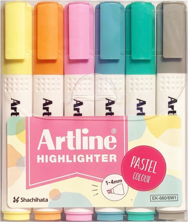 Artline Highlighter 660 Pastel -korostuskynät, 6 kpl ryhmässä KOTI, TALOUS JA PUUTARHA / Toimistotuotteet / Kynät @ TP E-commerce Nordic AB (C77532)