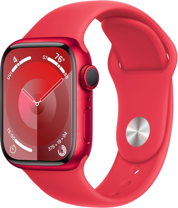 Apple Watch Series 9 (GPS) 41 mm punainen (PRODUCT)RED alumiinikuori ja punainen (PRODUCT)RED urheiluranneke, S/M (MRXG3) ryhmässä ÄLYPUHELIMET JA TABLETIT / Urheilu, koti ja vapaa-aika / Apple Watch & tarvikkeet / Apple Watch @ TP E-commerce Nordic AB (C77666)