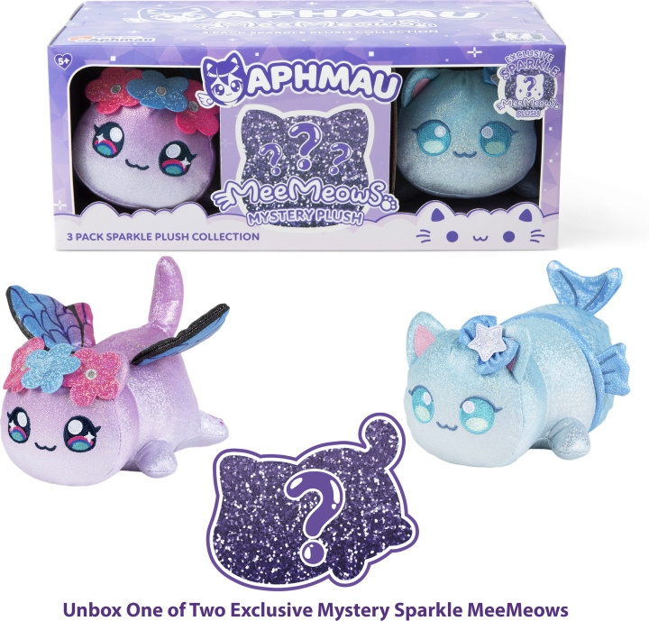 Aphmau MeeMeow Plush Sparkle Set - pehmolelut, 3-pack ryhmässä LELUT, TUOTTEET LAPSILLE JA VAUVOILLE / Lelut vauvoille (0-3v) / Pehmolelut @ TP E-commerce Nordic AB (C77796)