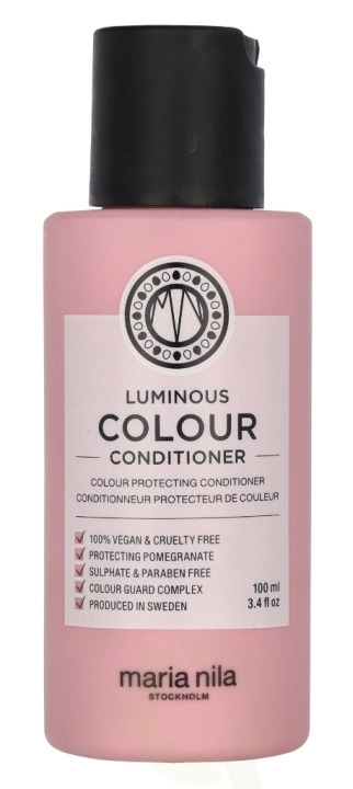 Maria Nila Luminous Colour Conditioner 100 ml ryhmässä KAUNEUS JA TERVEYS / Hiukset &Stailaus / Hiustenhoito / Hoitoaine @ TP E-commerce Nordic AB (C77921)