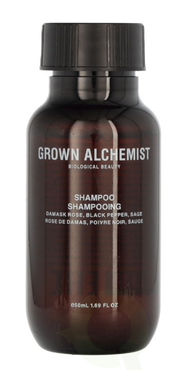 Grown Alchemist Shampoo Damask Rose, Black Pepper, Sage 50 ml ryhmässä KAUNEUS JA TERVEYS / Hiukset &Stailaus / Hiustenhoito / Shampoo @ TP E-commerce Nordic AB (C77974)