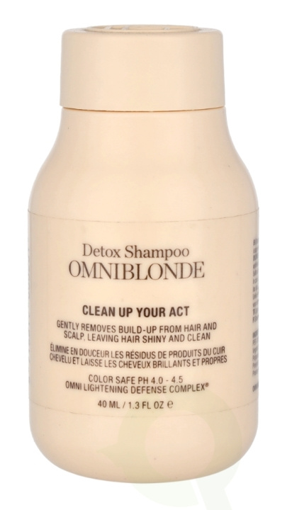 Omniblonde Clean Up Your Act Detox Shampoo 40 ml ryhmässä KAUNEUS JA TERVEYS / Hiukset &Stailaus / Hiustenhoito / Shampoo @ TP E-commerce Nordic AB (C77988)