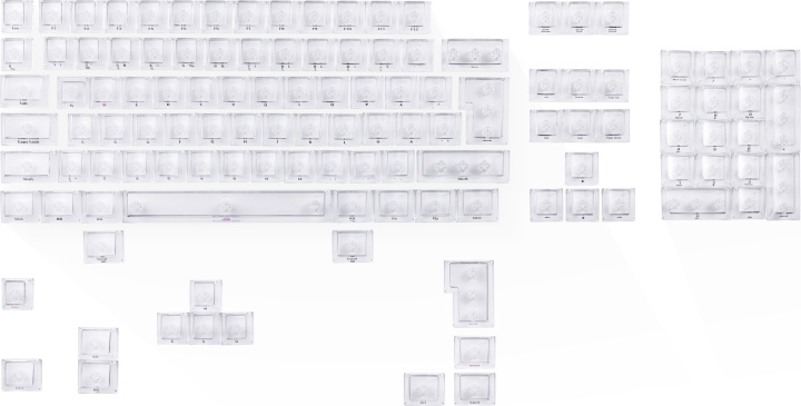 Blackstorm Transparent Keycaps näppäinhatut, 119 kpl ryhmässä TIETOKOONET & TARVIKKEET / Hiiret & Näppäimistöt / Näppäimistöt @ TP E-commerce Nordic AB (C78454)