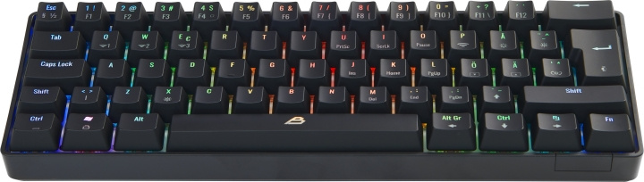 Blackstorm RGB Mech 2 Dual Mode 60% -pelinäppäimistö, hot swap Outemu Red -kytkimet, musta ryhmässä TIETOKOONET & TARVIKKEET / GAMING / Näppäimistöt @ TP E-commerce Nordic AB (C78482)