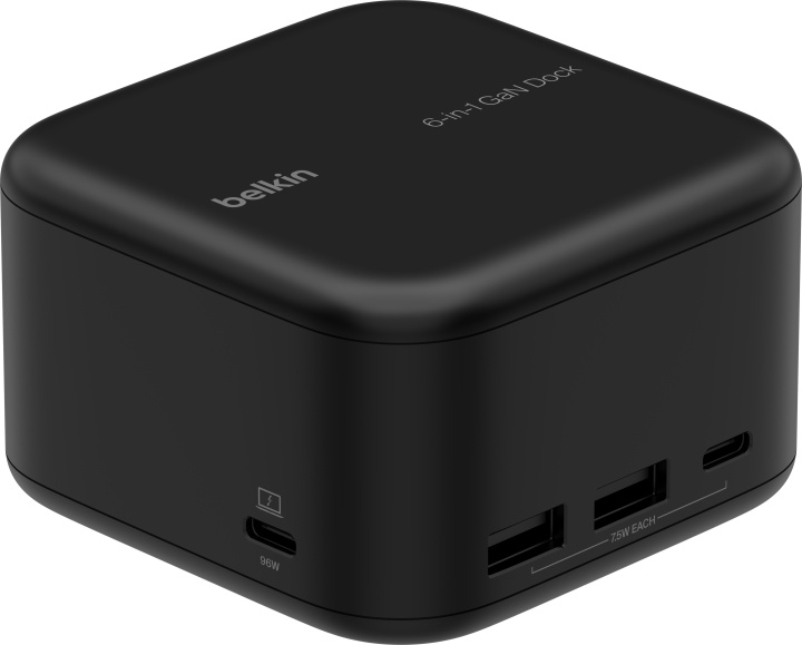 Belkin USB-C 6-in-1 Core GaN -telakka, 130 W ryhmässä TIETOKOONET & TARVIKKEET / Kannettavat tietokoneet & tarvikkeet / Telakka @ TP E-commerce Nordic AB (C78495)