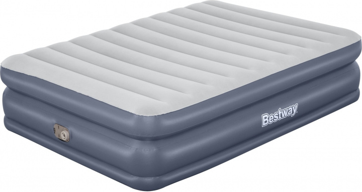 Bestway Tritech Quadcomfort Air Mattress Queen -ilmatäytteinen varavuode, sisäänrakennettu pumppu, 203 x 152 x 51 cm ryhmässä URHEILU, VAPAA-AIKA JA HARRASTUS / Ulkoilu / Ilmapatjat @ TP E-commerce Nordic AB (C78509)