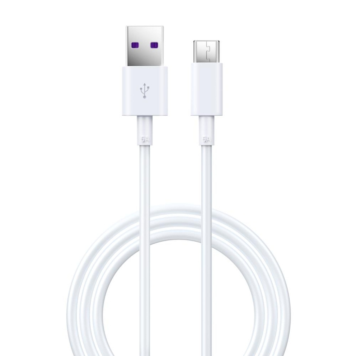 Devia kabel Shark EC306 USB - USB-C 1,5 m 5A vit ryhmässä ÄLYPUHELIMET JA TABLETIT / Laturit & Kaapelit / Kaapelit / Tyyppi C -kaapelit @ TP E-commerce Nordic AB (C78538)