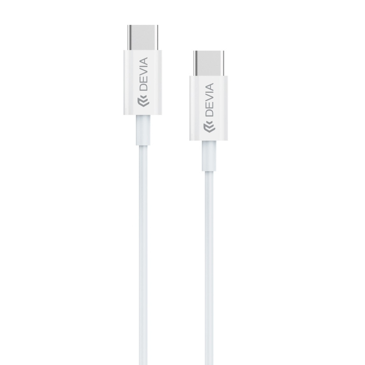 Devia kabel Smart EC042 PD USB-C - USB-C 60W 3A vit ryhmässä ÄLYPUHELIMET JA TABLETIT / Laturit & Kaapelit / Kaapelit / Tyyppi C -kaapelit @ TP E-commerce Nordic AB (C78539)