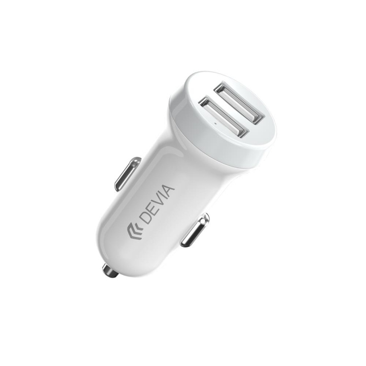 Devia billaddare Smart 2x USB 3,1A vit + USB-C kabel ryhmässä ÄLYPUHELIMET JA TABLETIT / Laturit & Kaapelit / Autolaturi / Autolaturi USB @ TP E-commerce Nordic AB (C78540)