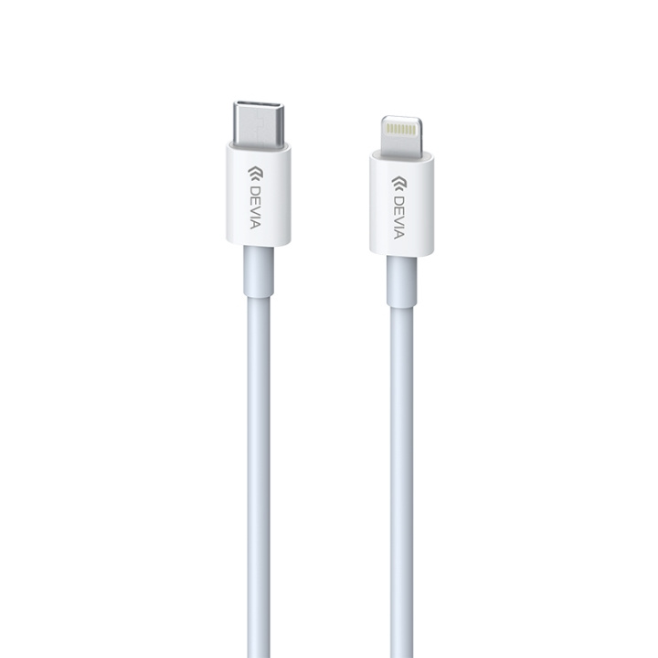 Devia-kabel Smart EC146 PD USB-C - Lightning 20W 3A vit ryhmässä ÄLYPUHELIMET JA TABLETIT / Laturit & Kaapelit / Kaapelit / Lightning kaapelit @ TP E-commerce Nordic AB (C78584)