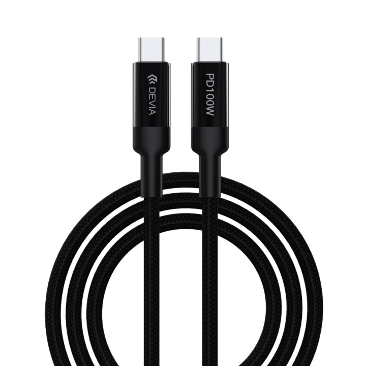 Devia kabel EC309 Extreme PD USB-C - USB-C 1,5 m 100W svart ryhmässä ÄLYPUHELIMET JA TABLETIT / Laturit & Kaapelit / Kaapelit / Tyyppi C -kaapelit @ TP E-commerce Nordic AB (C78596)