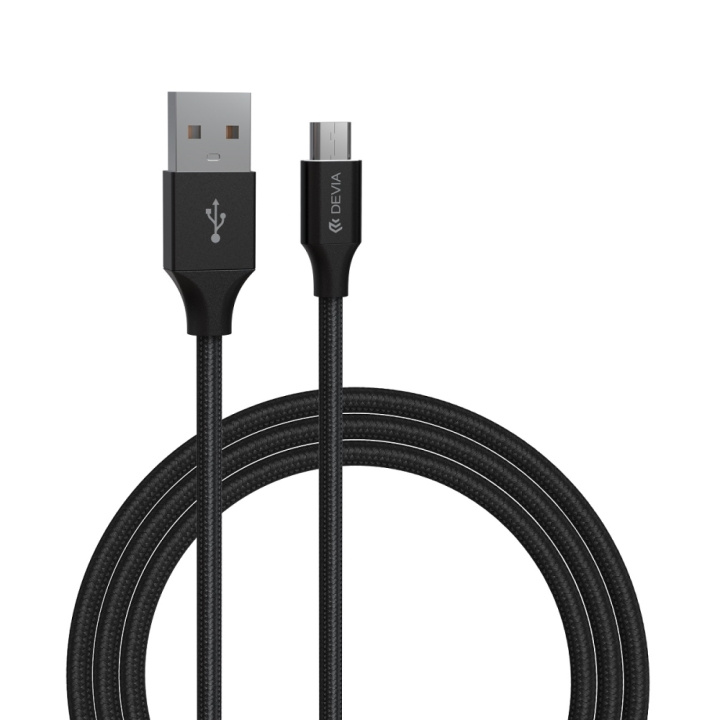 Devia kabel Gracious EC203 USB - MicroUSB 1,0 m 2,4A svart ryhmässä ÄLYPUHELIMET JA TABLETIT / Laturit & Kaapelit / Kaapelit / MicroUSB-kaapelit @ TP E-commerce Nordic AB (C78597)