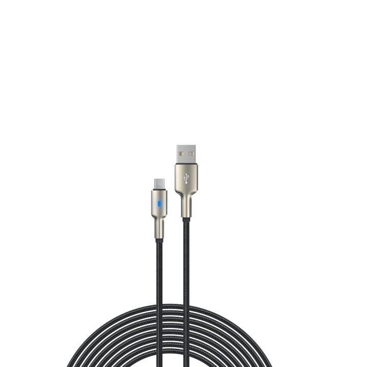 Devia kabel Mars EC313 USB - USB-C 1,5 m 2,1A svart ryhmässä ÄLYPUHELIMET JA TABLETIT / Laturit & Kaapelit / Kaapelit / Tyyppi C -kaapelit @ TP E-commerce Nordic AB (C78606)