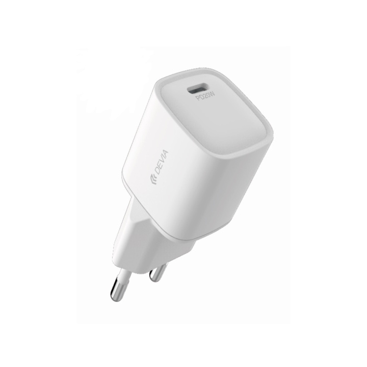 Devia väggladdare Smart Mini PD 20W 1x USB-C vit ryhmässä ÄLYPUHELIMET JA TABLETIT / Laturit & Kaapelit / Seinälaturi / Seinälaturi Type C @ TP E-commerce Nordic AB (C78611)