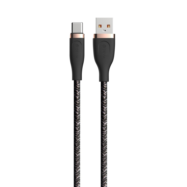 Devia kaapeli Star EC311 USB - USB-C 1,5 m 2,4A musta ryhmässä ÄLYPUHELIMET JA TABLETIT / Laturit & Kaapelit / Kaapelit / Tyyppi C -kaapelit @ TP E-commerce Nordic AB (C78615)