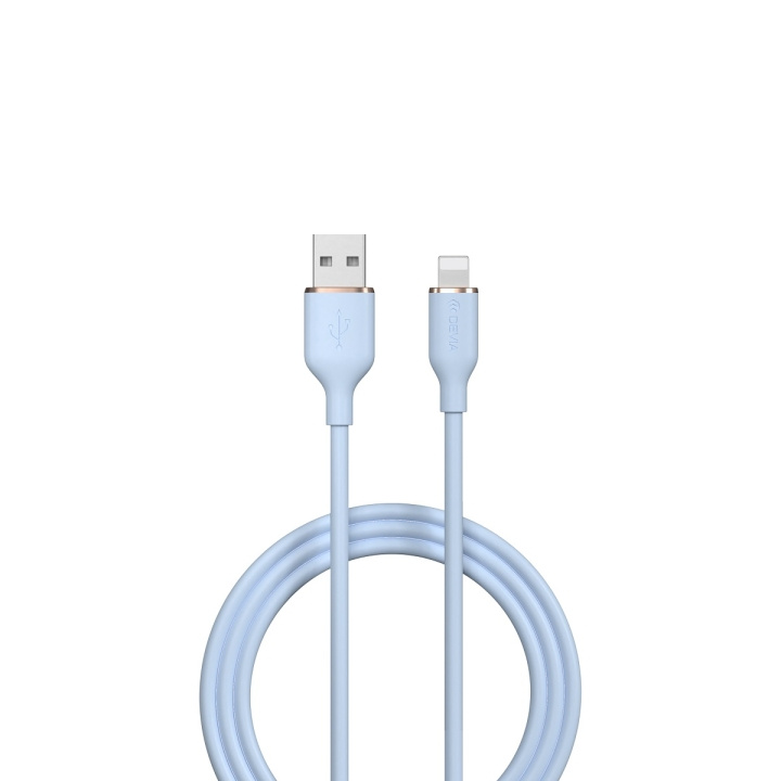 Devia kabel Jelly EC630 USB - Lightning 1,2 m 2,4A blå ryhmässä ÄLYPUHELIMET JA TABLETIT / Laturit & Kaapelit / Kaapelit / Lightning kaapelit @ TP E-commerce Nordic AB (C78631)