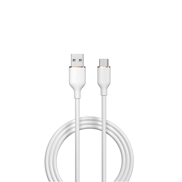 Devia kabel Jelly EC629 USB - USB-C 1,2 m 2,4A vit ryhmässä ÄLYPUHELIMET JA TABLETIT / Laturit & Kaapelit / Kaapelit / Tyyppi C -kaapelit @ TP E-commerce Nordic AB (C78634)