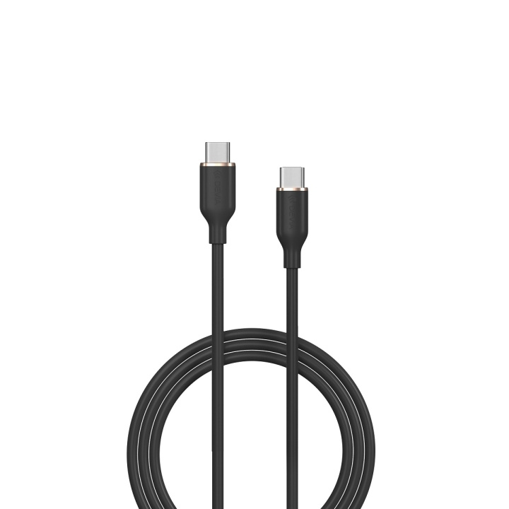 Devia kabel Jelly EC632 USB-C - USB-C 1,2 m 60W 3A svart ryhmässä ÄLYPUHELIMET JA TABLETIT / Laturit & Kaapelit / Kaapelit / Tyyppi C -kaapelit @ TP E-commerce Nordic AB (C78641)