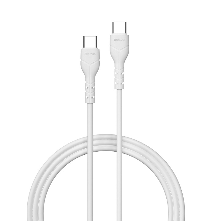 Devia kabel Kintone EC151 USB-C - USB-C 1,0 m 3A vit ryhmässä ÄLYPUHELIMET JA TABLETIT / Laturit & Kaapelit / Kaapelit / Tyyppi C -kaapelit @ TP E-commerce Nordic AB (C78650)