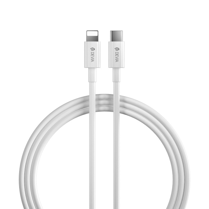 Devia kabel Smart EC146 PD USB-C - Lightning 2,0 m 3A vit ryhmässä ÄLYPUHELIMET JA TABLETIT / Laturit & Kaapelit / Kaapelit / Lightning kaapelit @ TP E-commerce Nordic AB (C78652)